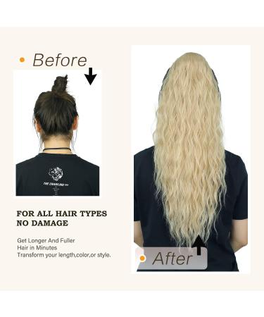 Ponytail Extensions Blonde Long Wrapped Hairpiece Ponytail Natural Synthetic Hair Hair Extensions for Women Afro Braid Ponytail Approx. 60 cm 095C - Buy Online on GoSupps.com