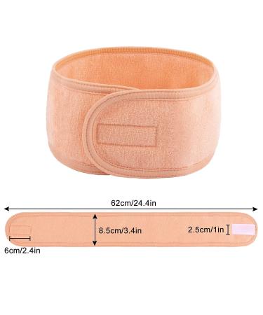 Whaline Spa Facial Headband 4 Packs - Adjustable Terry Cloth for Bath, Makeup & Sport (Living Coral) - Buy Online on GoSupps.com