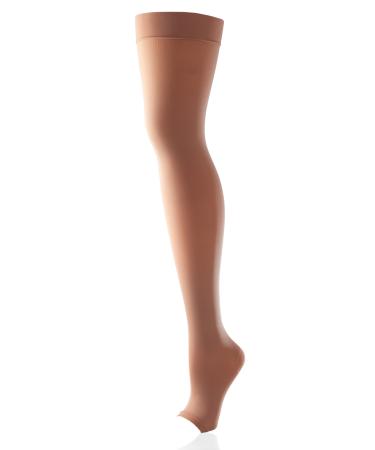 Activa Class 2 Thigh Support Stockings open toe 18 - 24 mmHg Sand Large