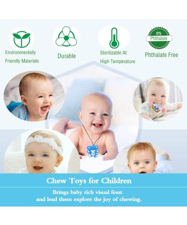 2 Pack Chew Toys for Autistic Children | Oral Motor Chewing Teether for ADHD - Blue - Buy Online on GoSupps.com