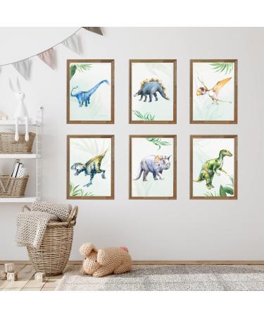 Meinbaby123 Dino Poster Set for Kids | 6 DIN A4 Dinosaur Pictures | Boys' Room Decor | Baby Room Decoration | Children's Wall Art - Buy Online on GoSupps.com