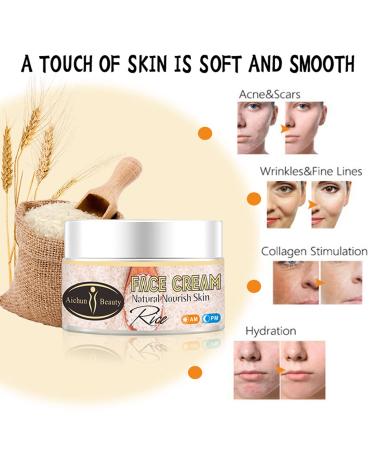 AICHUN BEAUTY Face Cream Natural Rice Extract Skincare Moisturizing Anti-Aging Anti-Freckle Repair Damaged Skin Restores Hydration Facial Skin 50ml/1.69fl.oz - Buy Online on GoSupps.com