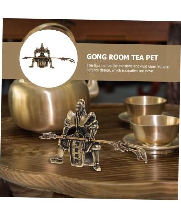 Abaodam 2pcs Tea Pet Guan Yu Dining Table Centerpieces Kuan Gong Statue Guan Gong Copper Craft Figure Lovers - Buy Online on GoSupps.com