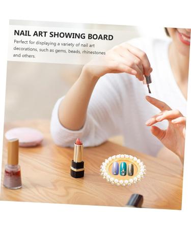 Healeved Nail Display Board Manicure Showing Holder False Nail Display Holder Nail Polish Plate Nail Tips Showing Holder Nail Mixing Nail Art Display Plate Nail Zinc Alloy Bracket - Buy Online on GoSupps.com