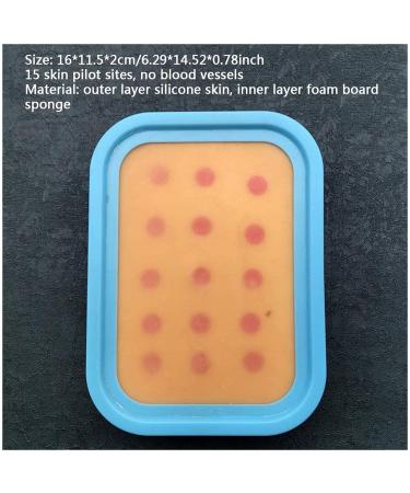 Intravenous Injection Training Mat Set for Bloodletting, Venipuncture, and Blood Draw - Silicone Intradermal Injection Skin Model (2 Pieces) - Buy Online on GoSupps.com
