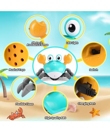 Adeokay Crab Baby Toys for 1-3 Years | Crawling Toys for Infants & Toddlers | Green Gifts for Girls 6-10 Months - Buy Online on GoSupps.com