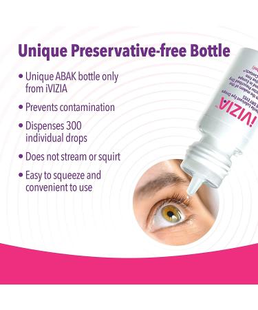 iVIZIA Sterile Lubricant Eye Drops - Preservative-Free Dry Eye Relief 0.33 fl oz (Pack of 2) - Contact Lens Friendly & Moisturizing - Buy Online on GoSupps.com