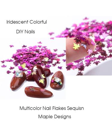 ACDOKUK 12 Colors Autumn Blatt Nail Art Glitter Sequins Perfect Thin Decals for Stunning Autumn Nail Art Decoration - Buy Online on GoSupps.com