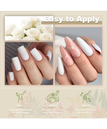 Lavender Violets 15ml Gel Nail Polish UV LED Soak Off Nail Lamp Curing Manicure Pedicure Larger Content Salon Quality White A058 - Buy Online on GoSupps.com