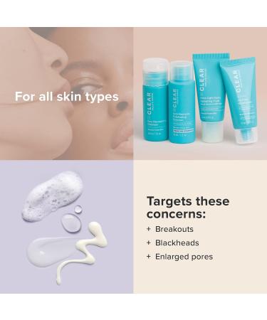 Paula's Choice Clear Skin Essentials: 3-Step Acne Treatment Routine - Cleanser Peeling & Moisturizer for All Skin Types - Travel Size for Blemish-Free Skin - Buy Online on GoSupps.com