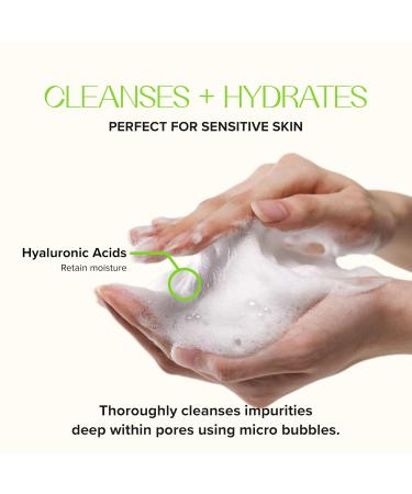 KLAVUU Revitalizing Deep Pore Care Face Wash | Hydrating Facial Cleanser for Sensitive skin with Hyaluronic Acid & Panthenol | Removes Makeup Gently | Fragrance Free - 5.07floz - Buy Online on GoSupps.com