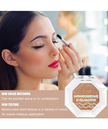 Nude Eyeshadow - Single Eyeshadow | Highly Pigmented Glitter Sparkling Naturing-Looking Champagne Eye Eyeshadow Palette Kagrote 103#champagne Gold Fan - Buy Online on GoSupps.com