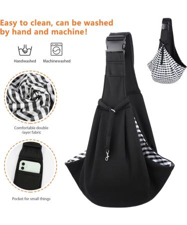 Coolzon Double-sided Hands-free Dog Sling Carrier for Small & Medium Dogs - Adjustable Shoulder Strap - Ideal for Walking, Travel, and Outdoor Activities - Black - Buy Online on GoSupps.com