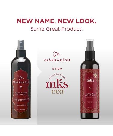 MKS Eco X Leave-In Treatment & Detangler with Moroccan Argan Oil & Hemp Seed Oil - Vegan & Cruelty Free - 10 Fl Oz - Buy Online on GoSupps.com
