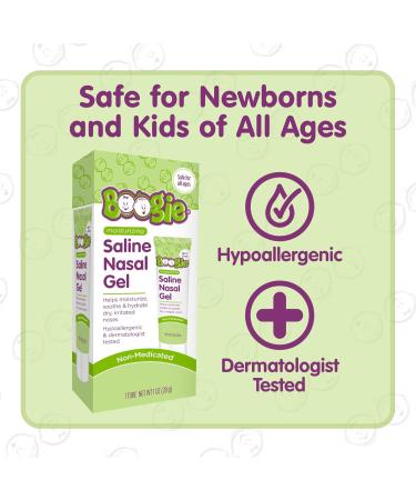 Boogie Saline Nasal Gel Made with Aloe and Isotonic Saline Soothes and Hydrates Dry or Irritated Noses Unscented Pack of 1 - Buy Online on GoSupps.com