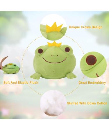 JUNERAIN Super Soft Frog Plush Stuffed Animal Hugging Pillow 35cm - Grass Green | Adorable Gift for Kids | Cuddly Toy for Boys & Girls - Buy Online on GoSupps.com