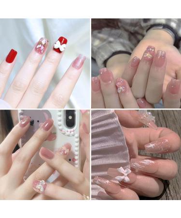 400 Pcs 3D Nail Charms: Lollipop, Butterfly, Flower, Bear, Bow, Heart | Multi-colored Nail Rhinestones, Gems, Pearls for DIY Nail Art Decoration and Jewelry Accessories - Buy Online on GoSupps.com