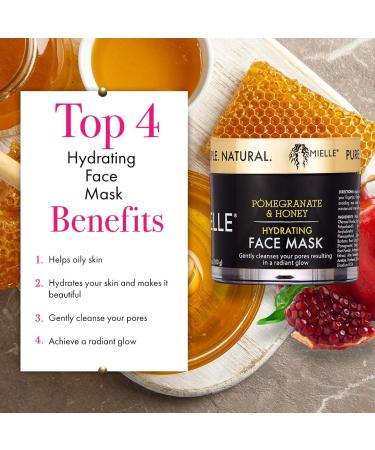 MIELLE Pomegranate & Honey Hydrating Face Mask - 3.5 Fl Oz | Nourishing Skincare | International Shipping Available - Buy Online on GoSupps.com