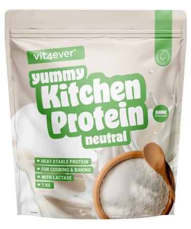 Yummy Kitchen - Prot ines pour Cuisiner & P tisser - 1000 g de Poudre Prot in e - 82% de Prot ines R sistante la Chaleur avec Lactase Low Carb Low Sugar Neutre sans Gluten & sans Ar mes Artif