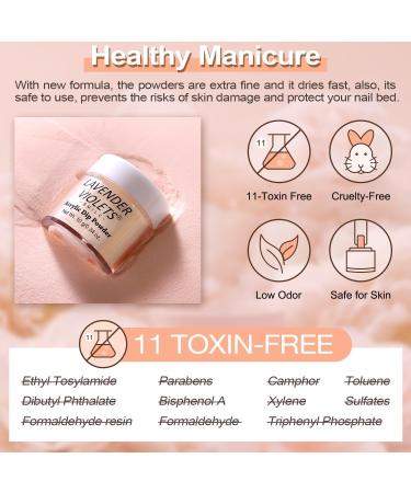 Lavender Violets 12Pcs Dip Powder Nail Kit Starter - 6 Colors Salmon Orange Nude Pink Shimmer French Manicure Set | M203 Peach Brick - Buy Online on GoSupps.com