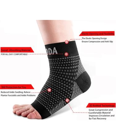 AVIDDA Plantar Fasciitis Compression Foot Sleejsonjarer, 2 Pairs - Ankle Support Brace for Men and Women - Buy Online on GoSupps.com