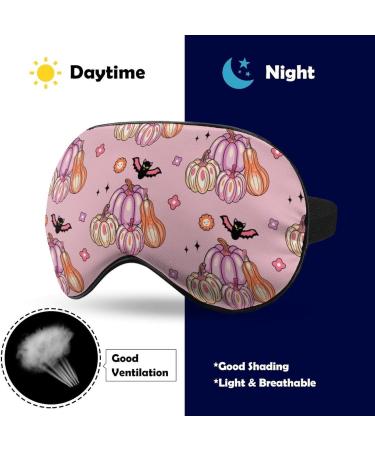 Buy Halloween Pumpkins Flower Sleeping Mask | Soft Adjustable Light-Blocking Eye Cover for Sleep - Perfect for Men Women Girls & Boys - Buy Online on GoSupps.com