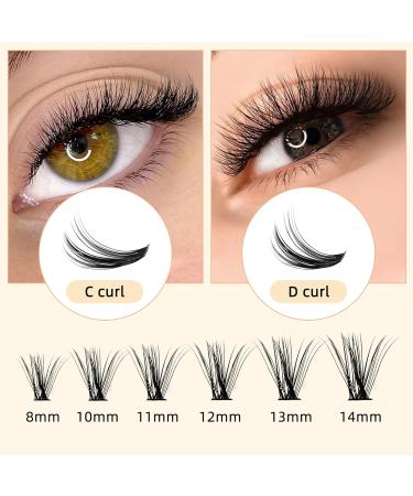 Individual False Eyelashes - 30D 0.07D Curl Mix (8-14mm) - Reusable DIY Cluster Lashes for Stunning Eye Makeup - Buy Online on GoSupps.com