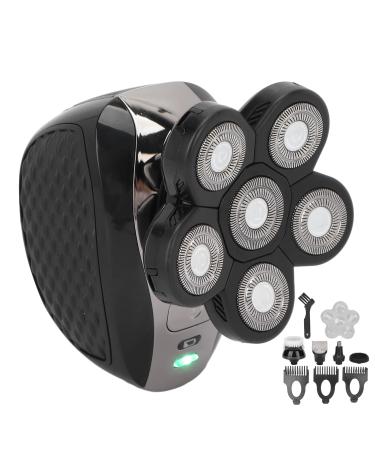 Electric Head Shavers Head Shaver for Men Watertight 5 in 1 Wet Dry Shaver Grooming Kit with 6 Blade Heads for Men