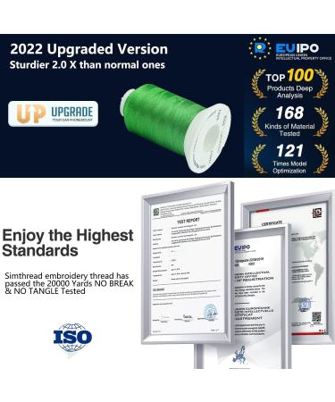 Simthread Black 900 Embroidery Thread 5500 Yards 40wt Polyester for Brother, Babylock, Janome, Singer, Pfaff, Husqvarna, Bernina Machines - Buy Online on GoSupps.com