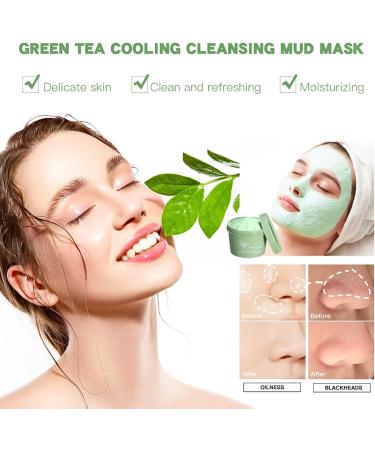 Green Tea Mask Mud Mask Face Masks Skincare Green Clay Mask - Spa Quality Pore Reducer for Acne & Oily Skin Hydrating Deep Cleansing Cooling Face Mask Vegan Natural Skin Care for Women Men 100G - Buy Online on GoSupps.com