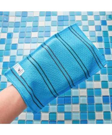 Buy (10 Pack) SongWol Korean Beauty Skin Exfoliating Gloves - Large Bath Towel Scrub Wash Clothes - Made in Korea - Blue for Smooth Skin - Buy Online on GoSupps.com