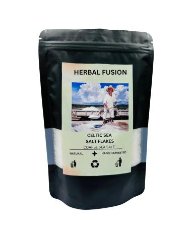 Organic Sea Salt Flakes Hand Harvested Kosher Certified 100% Organic Perfect for Cooking Resealable Bags 8oz (210 Grams)