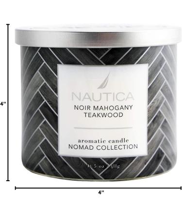 Buy Nautica Noir Mahogany Teakwood Scented Candle Large - Premium Aromatic Candle for International Shipping - Buy Online on GoSupps.com