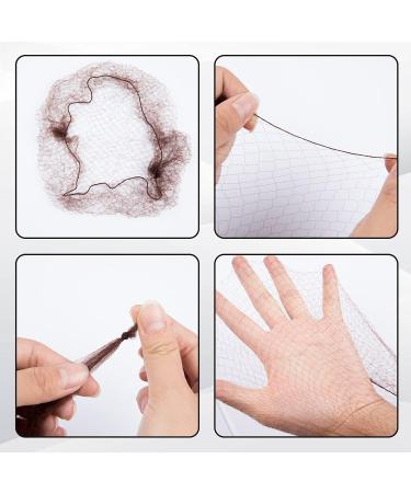 PROUSKY 20 Pcs Coffee Hair Nets - Elastic Edge Mesh Bun Holder for Women, Girls, Dance, Nurse - Wig Fixing Hair Accessories - Buy Online on GoSupps.com
