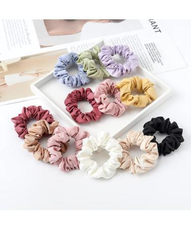 Satin Scrunchies for Women - 6PCS Soft Hair Ties in Spring Colors - Buy Online on GoSupps.com