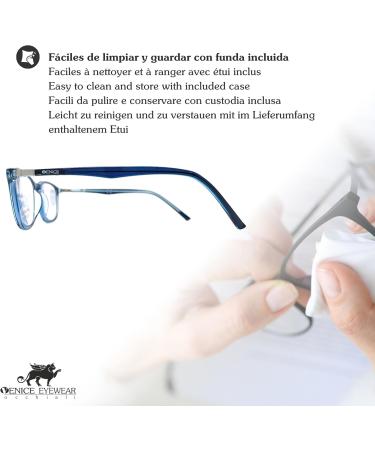 Venice Eyewear Blue Light Filter Reading Glasses +2.5 Dioptria - Anti-Blue Light Computer Glasses for Men Women & Gamers (1 Pack) - Buy Online on GoSupps.com