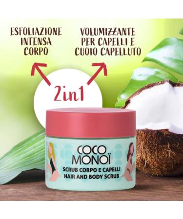  Coco Monoi 2-in-1 Nourishing and Brightening Body Cream - Moisturizing with Extra Glow Effect 250ml Jar - Soft and Radiant Skin (Cream + Scrub) - Buy Online on GoSupps.com