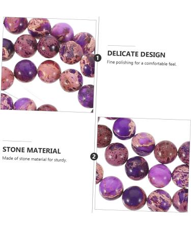 EXCEART 2pcs Christmas Beads Beaded Decor Stone Bead Bracelet Beads Jewelry for Jewelry Making Bead Jewelry Stone Bracelet Stone Jewelry Round Beads Emperor Stone Necklace Purple Purple 0.60X0.60X0.60CM - Buy Online on GoSupps.com