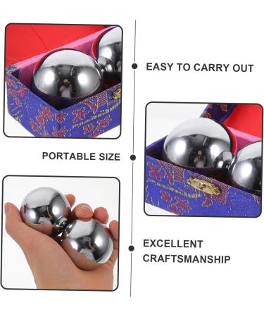Buy Oatipho 2-St Fitness Handballs - Stainless Steel & Brass Massage Balls for Seniors | Stress-Relief & Boccia Sports Equipment - Buy Online on GoSupps.com