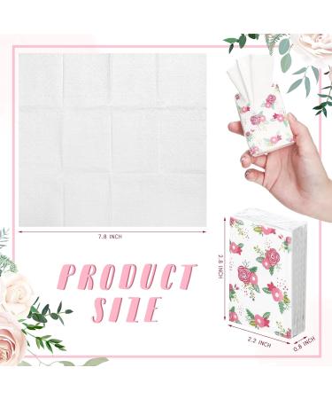 100 Pack Floral Pocket Tissues - 1000 Pcs Individual Travel Size Tissue Packs for Weddings & Graduation - Buy Online on GoSupps.com