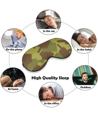 Middle Finger Camouflage Sleep Mask - Adjustable Strap, Blocks Light for Night Travel Nap | Men's Women's Blindfold Eye Cover - Buy Online on GoSupps.com