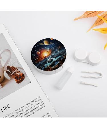 Portable Galaxy Contact Lens Case - Planets & Stars Travel Storage Box - Buy Online on GoSupps.com