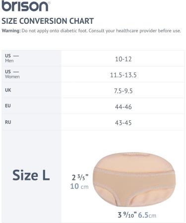 Brison Metatarsal Pads - Ball of Foot Cushion Sleeves for Metatarsalgia Pain Relief - Foot Health Care for Men and Women - Large, Beige - Buy Online on GoSupps.com