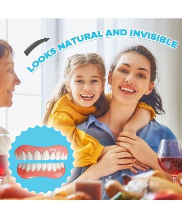 2 PCS Fake Teeth Dentures for Women and Men - Natural and Comfortable Dental Veneers for Temporary Teeth Restoration - Restore Your Confident Smile with Ease - Buy Online on GoSupps.com