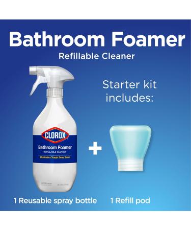 Clorox Bathroom Foamer Cleaner - Refillable Fresh Scent 1.13 Fl Oz - Household Essentials for a Sparkling Clean Home - Buy Online on GoSupps.com