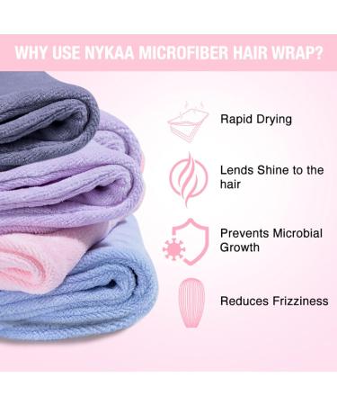 Nykaa Naturals Microfiber Hair Towel Wrap - Lightweight & Absorbent Gentle on Hair Prevents Frizz - Pink - 1 pc | Ideal for All Hair Types - Buy Online on GoSupps.com