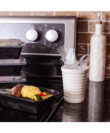 Clear Plastic Cutlery Set - (Bulk Pack 200 Pcs) Plastic Utensils Heavy Duty 100 Plastic Forks and 100 Spoons for Party Supplies Dinners Take-Out Catering Food Services - Buy Online on GoSupps.com