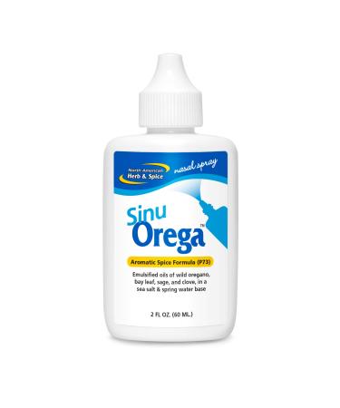 North American Herb & Spice SinuOrega - 2 fl. oz. - All-Natural Nasal Spray - Oregano Oil & Sage to Support Healthy Sinus Response - Non-GMO, Alcohol Free, No Chemical or Synthetic Additives 1