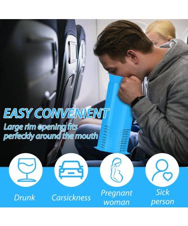 15 Disposable Vomit Bags - 1000ml Leak-Resistant Emesis Bags for Morning Sickness & Travel - Ideal for Kids Pregnant Women & Taxis - Buy Online on GoSupps.com