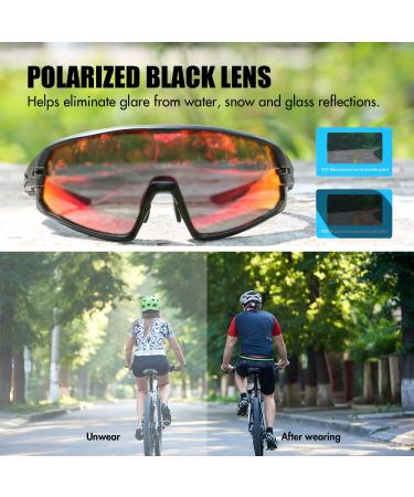 Aeike Polarized Sunglasses - Men's & Women's Bike Glasses with TR90 Frame & 3 Echo Liners - Perfect for Cycling Running & Outdoor Activities - Buy Online on GoSupps.com
